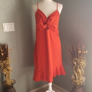 Sexy burnt orange sundress